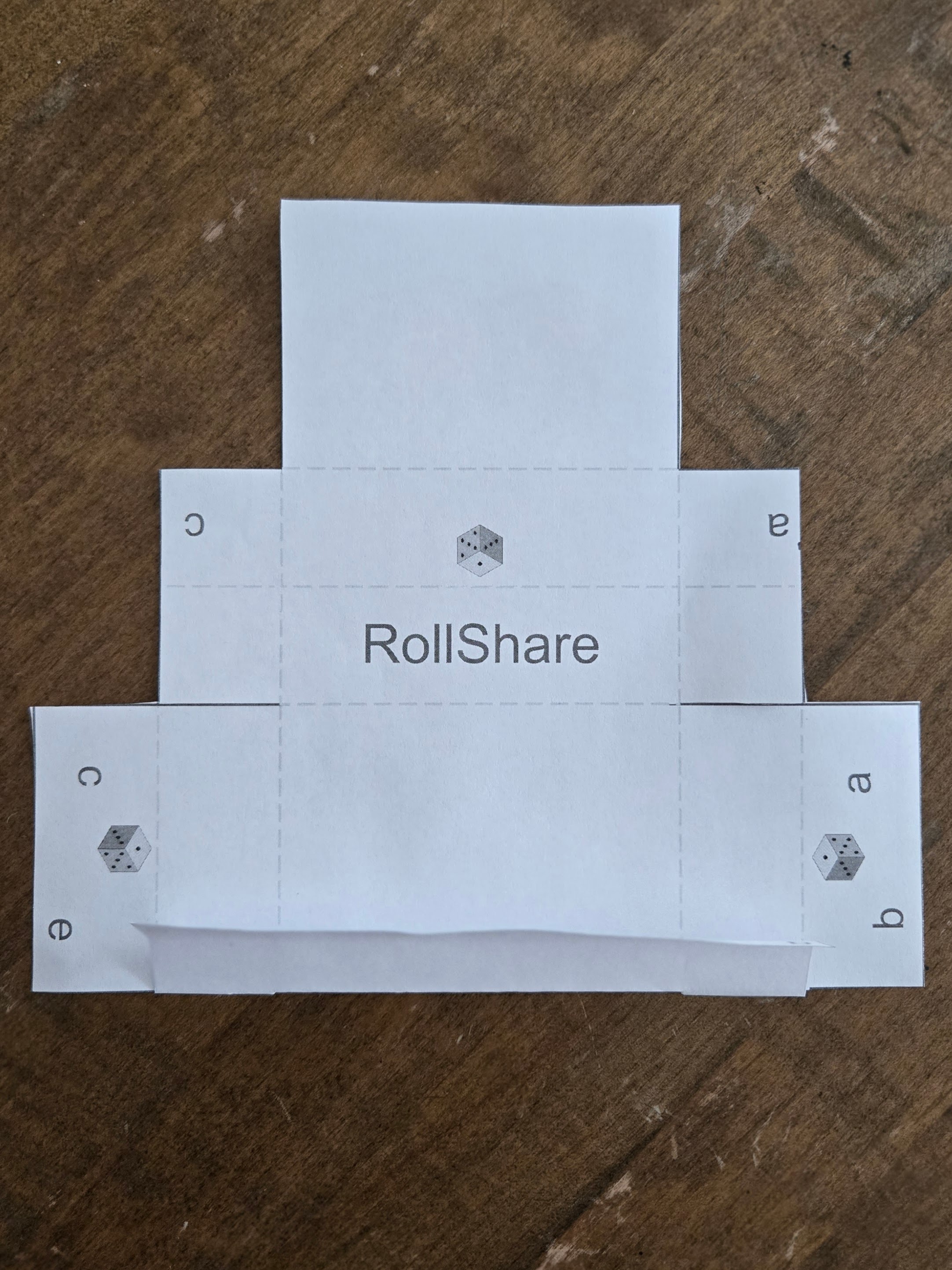 Fold on the dotted lines